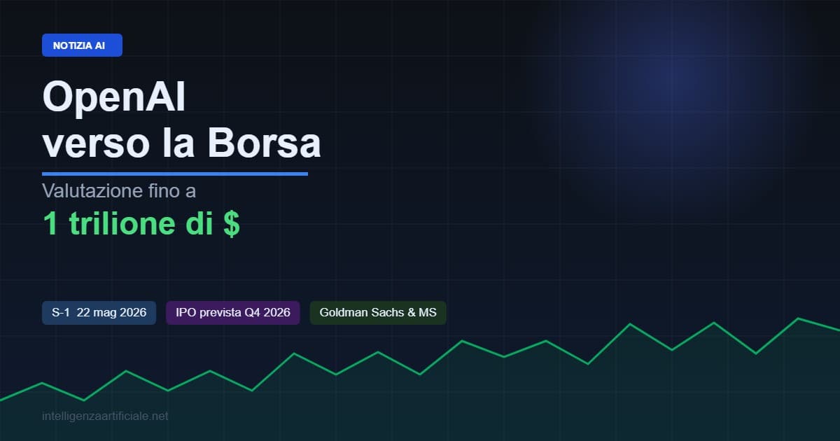 OpenAI verso la Borsa: IPO 2026