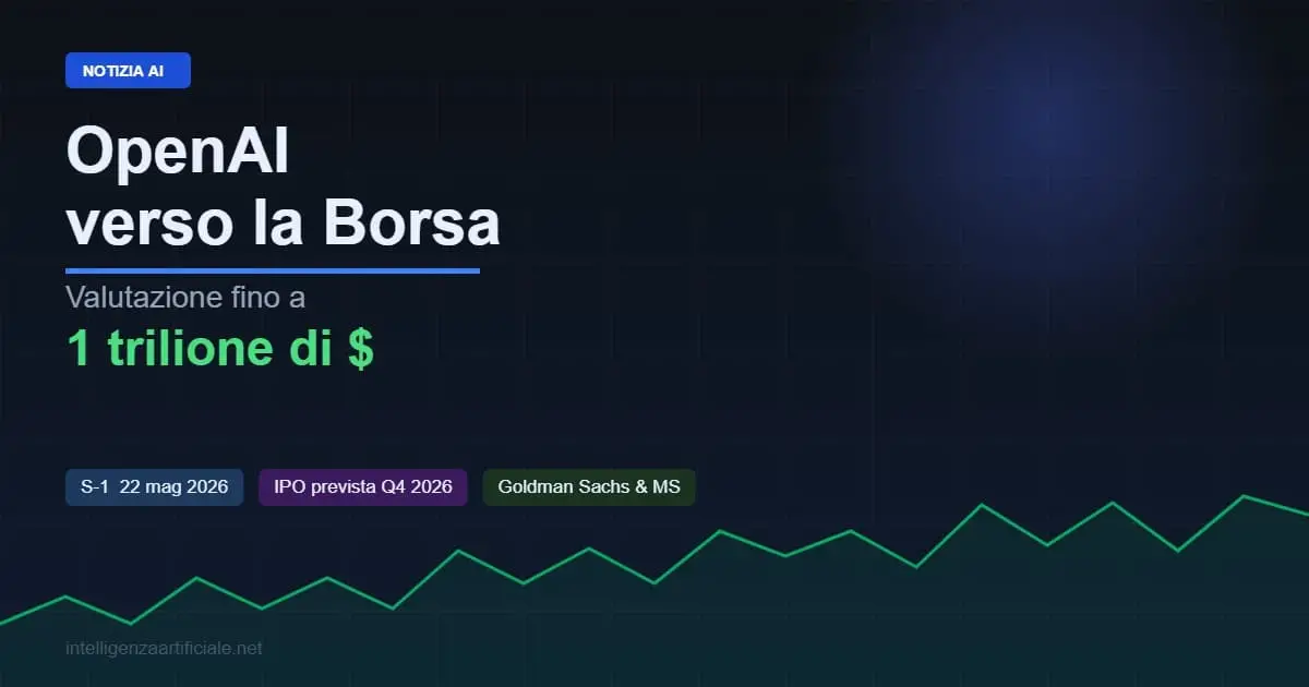 OpenAI verso la Borsa: IPO 2026