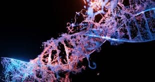 Rappresentazione della doppia elica del DNA e della ricerca genetica