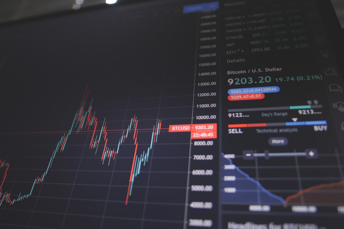 Grafici di mercato finanziario, riferimento all intelligenza artificiale applicata alla finanza