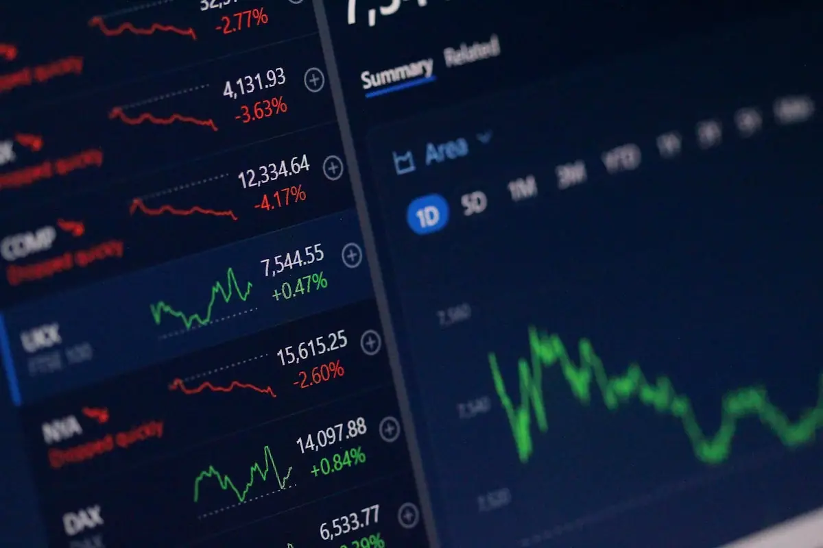 Grafici di mercato azionario, riferimento alla quotazione in borsa di OpenAI
