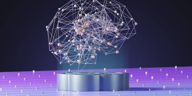 Rappresentazione astratta di una rete neurale e dei modelli di intelligenza artificiale