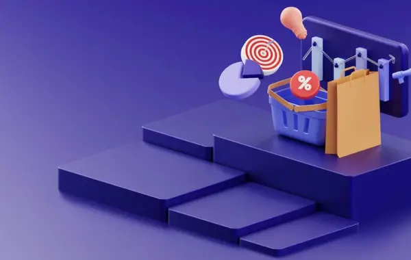 Concetto di acquisti online e commercio elettronico, tema delle immagini generate dall'intelligenza artificiale nelle schede prodotto