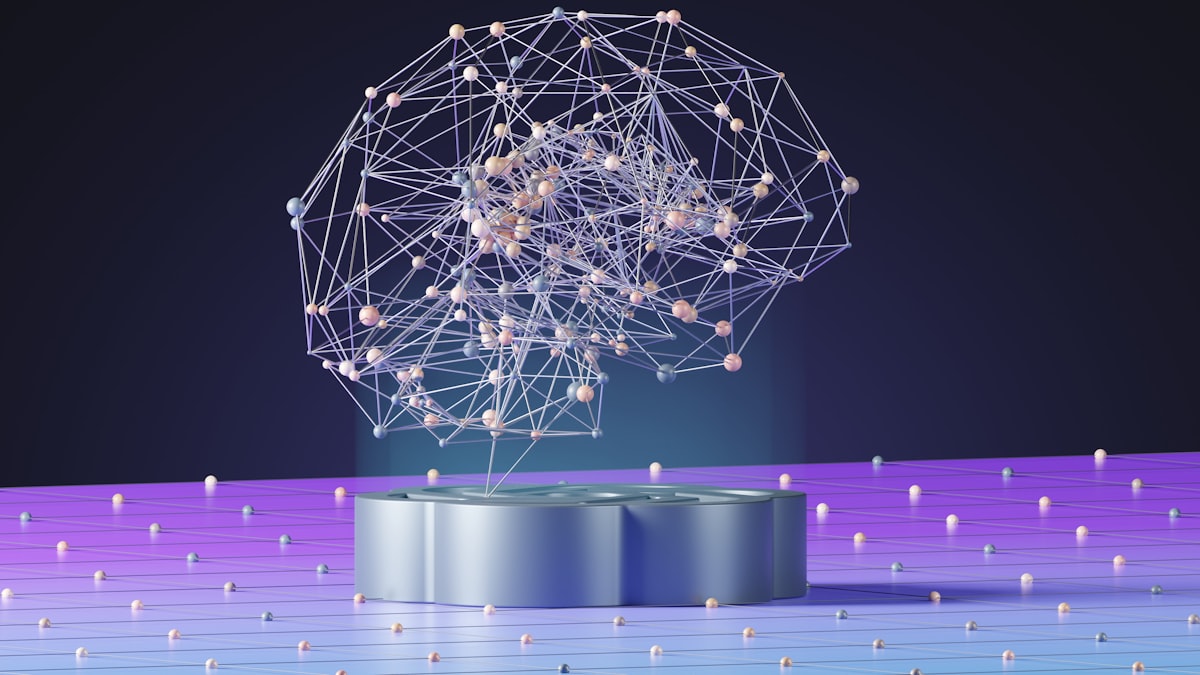 Rappresentazione astratta di una rete neurale, simbolo del modello AI open source K-EXAONE 2.0 di LG