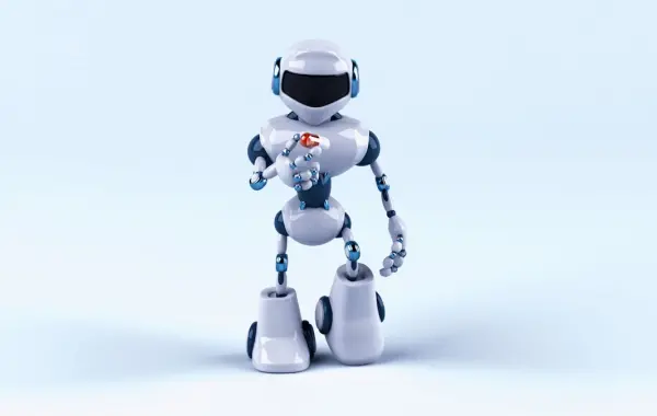 Piccolo robot bipede che rappresenta Microduck, il robot open source di Hugging Face per il reinforcement learning