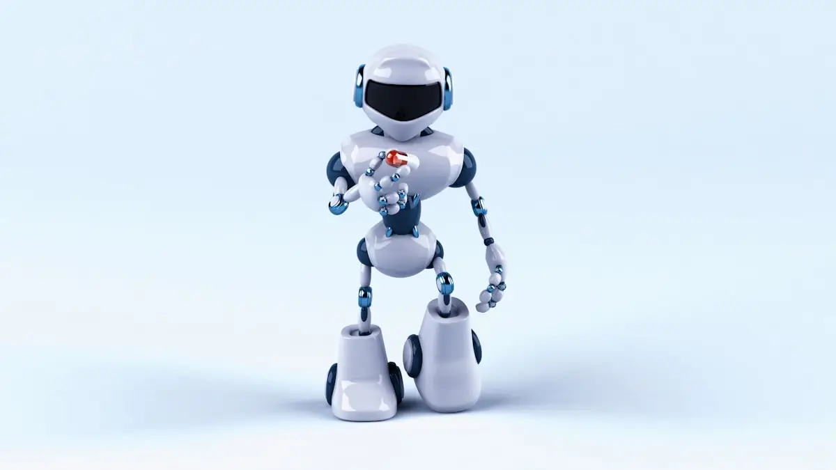 Piccolo robot bipede che rappresenta Microduck, il robot open source di Hugging Face per il reinforcement learning