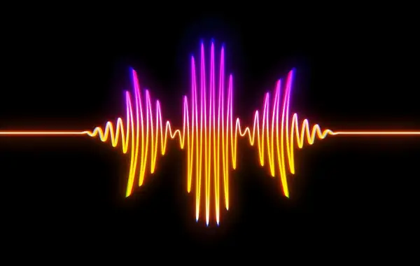 Onde sonore che rappresentano la musica generata dall'intelligenza artificiale