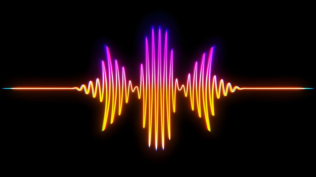 Onde sonore che rappresentano la musica generata dall'intelligenza artificiale