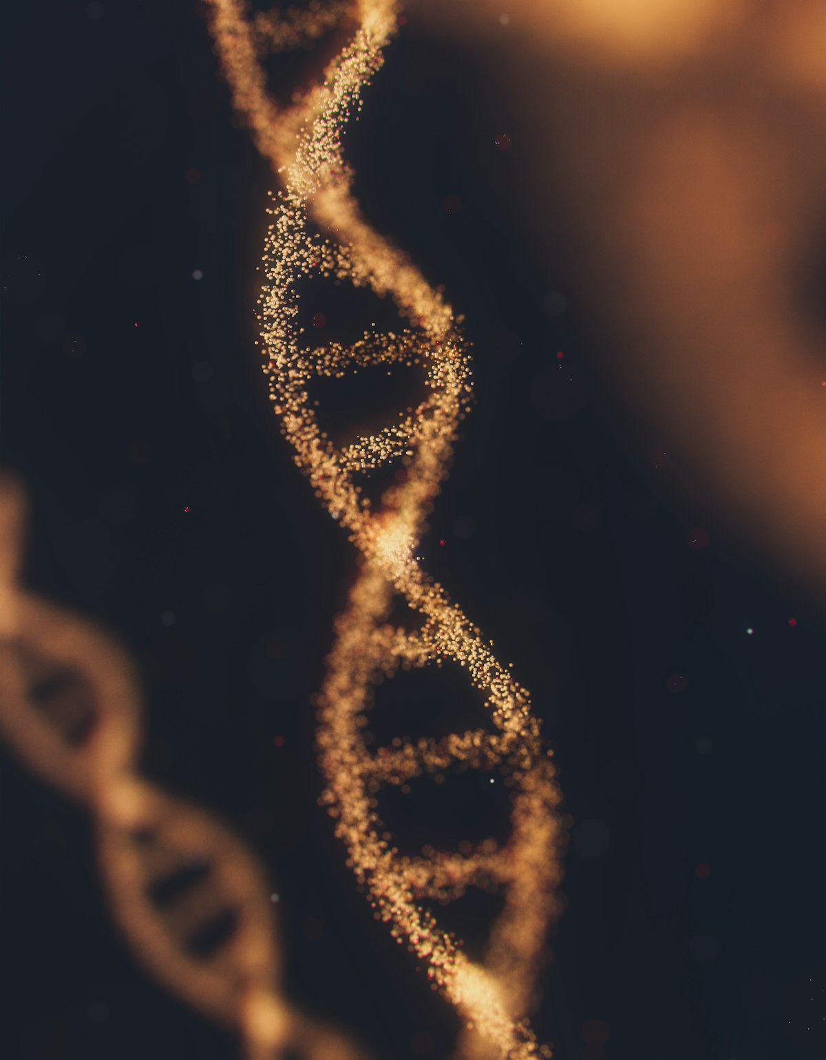 Struttura a doppia elica del DNA che rappresenta la ricerca biologica e le scienze della vita con l intelligenza artificiale