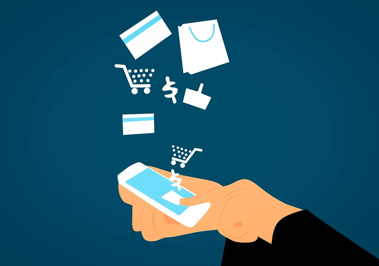 Acquisti online da smartphone, simbolo della pubblicità di ChatGPT Ads nel Sud-est asiatico