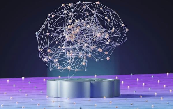 Illustrazione astratta di reti e contenuti digitali generati dall’intelligenza artificiale