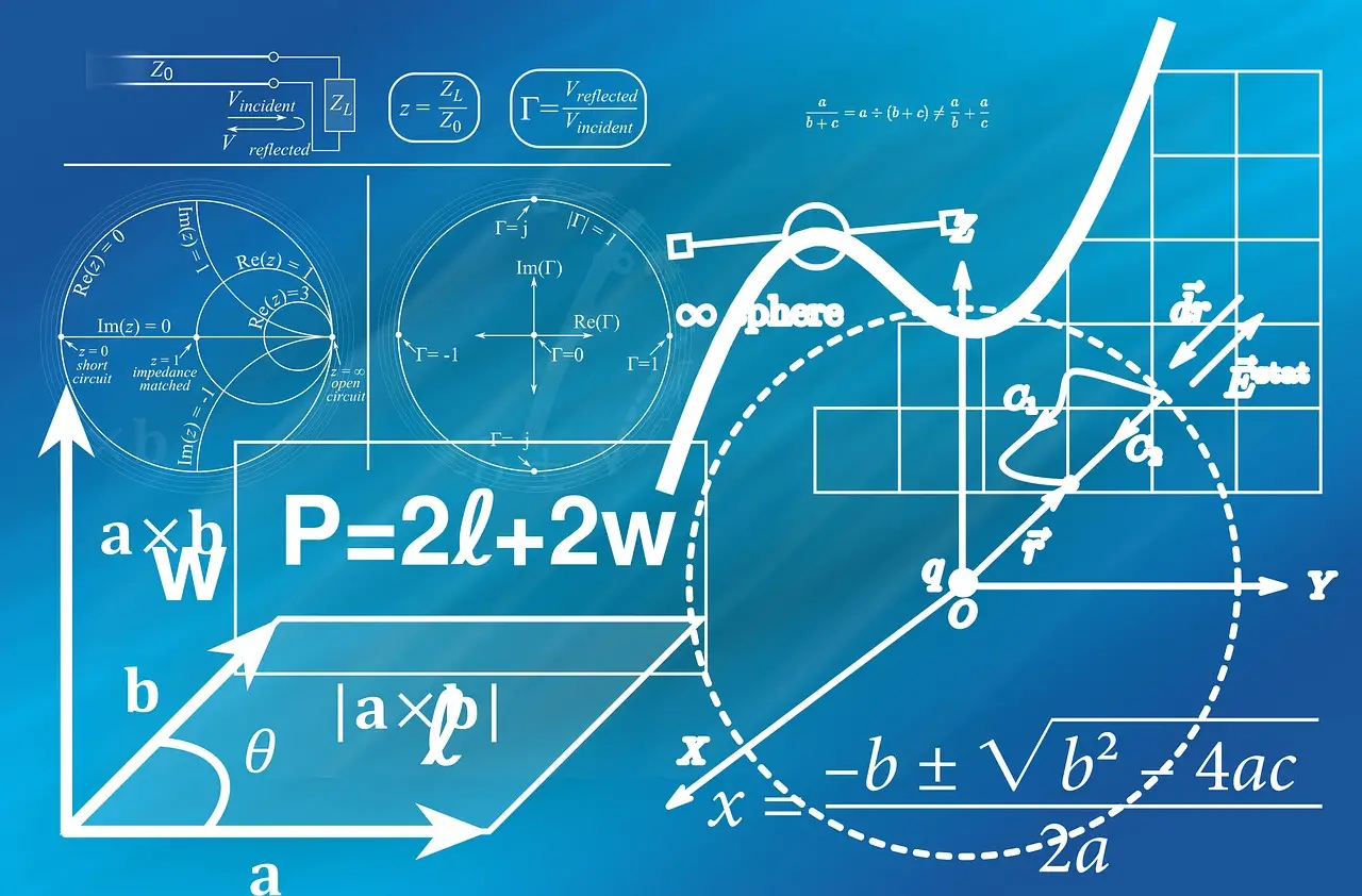 Formule matematiche e figure geometriche che rappresentano la matematica alla base del machine learning