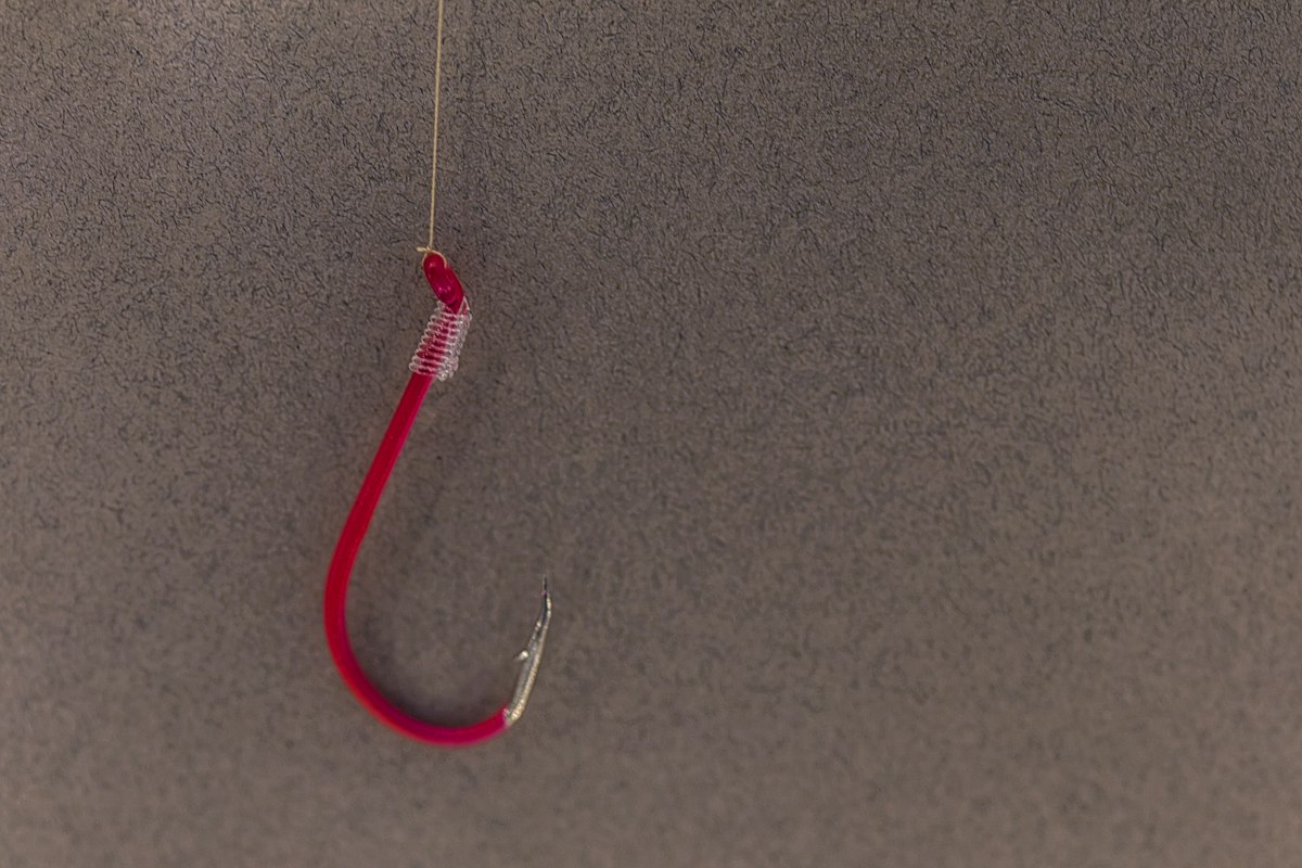 Amo da pesca rosso, metafora del phishing via email potenziato dalla AI
