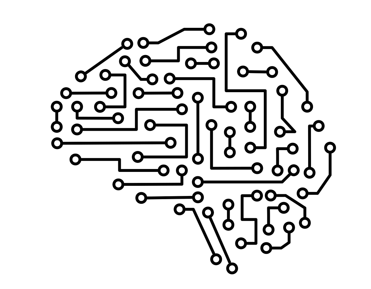 Circuiti elettronici astratti che richiamano l'architettura di un modello di intelligenza artificiale