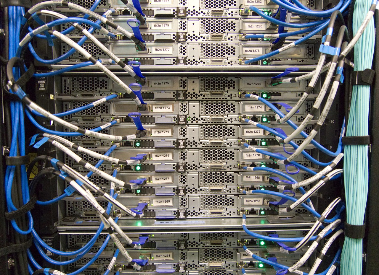 Rack di server in un data center per il cloud AI