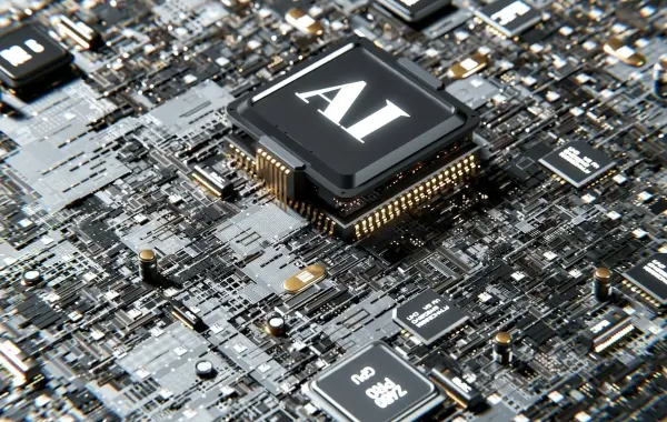 Chip per computer con la sigla AI, simbolo della sicurezza e del disallineamento dei modelli di intelligenza artificiale
