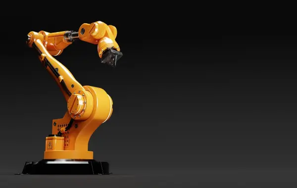 Braccio robotico che rappresenta un agente addestrato con policy gradient e PPO