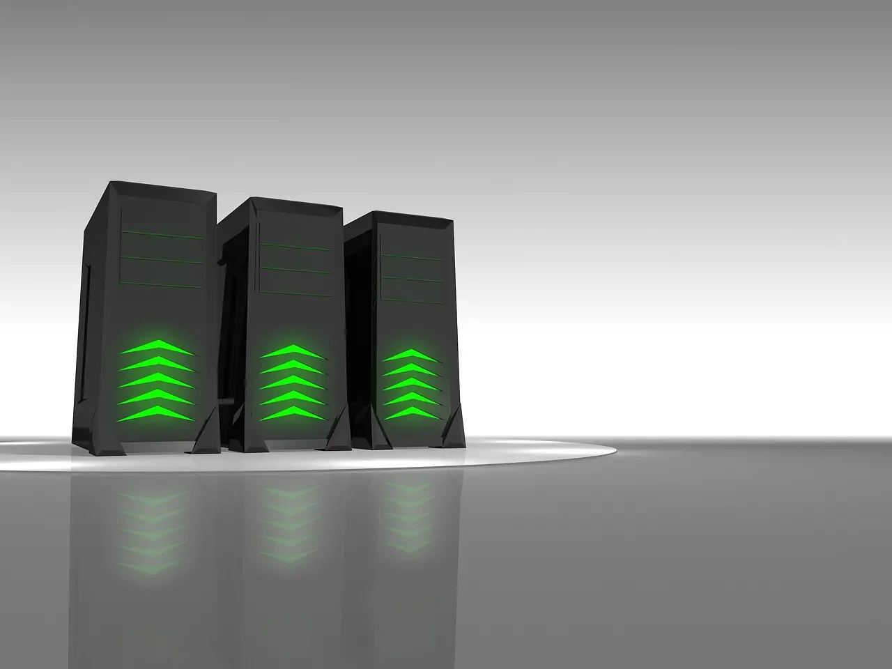 Server in un data center con luci di stato