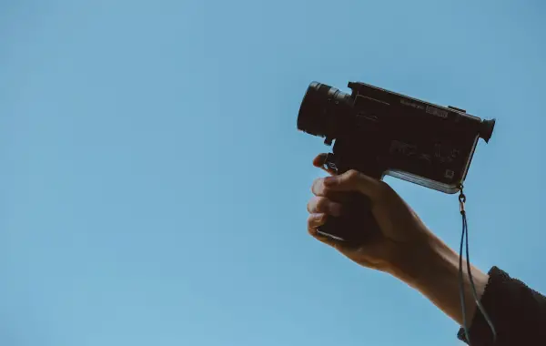 Videocamera professionale per girare video con presentatore