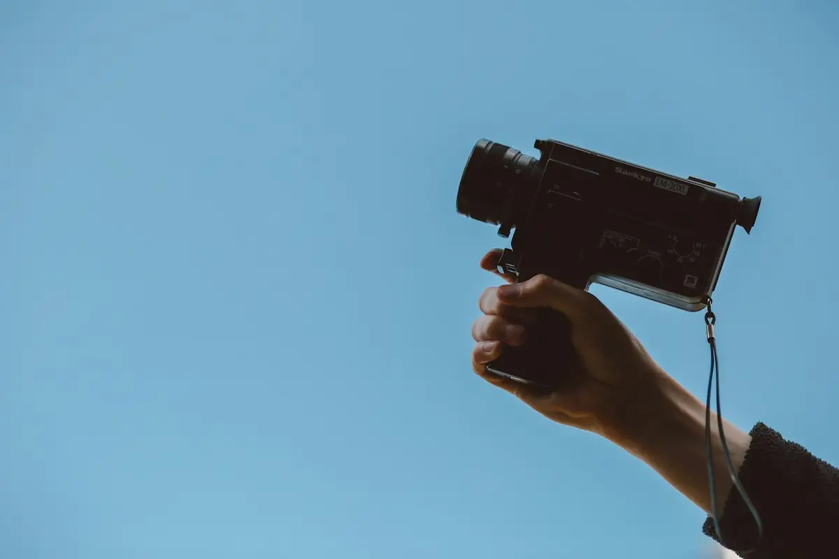 Videocamera professionale per girare video con presentatore
