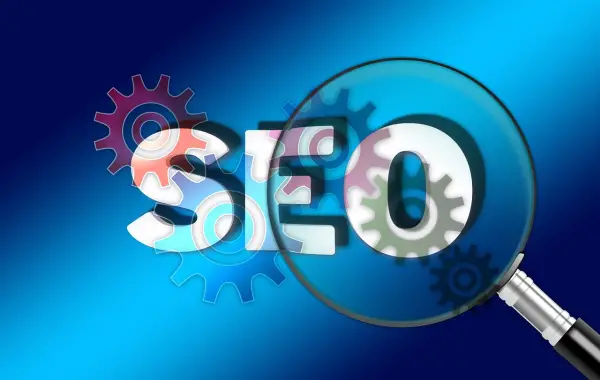 Lente di ingrandimento su una pagina di ricerca web