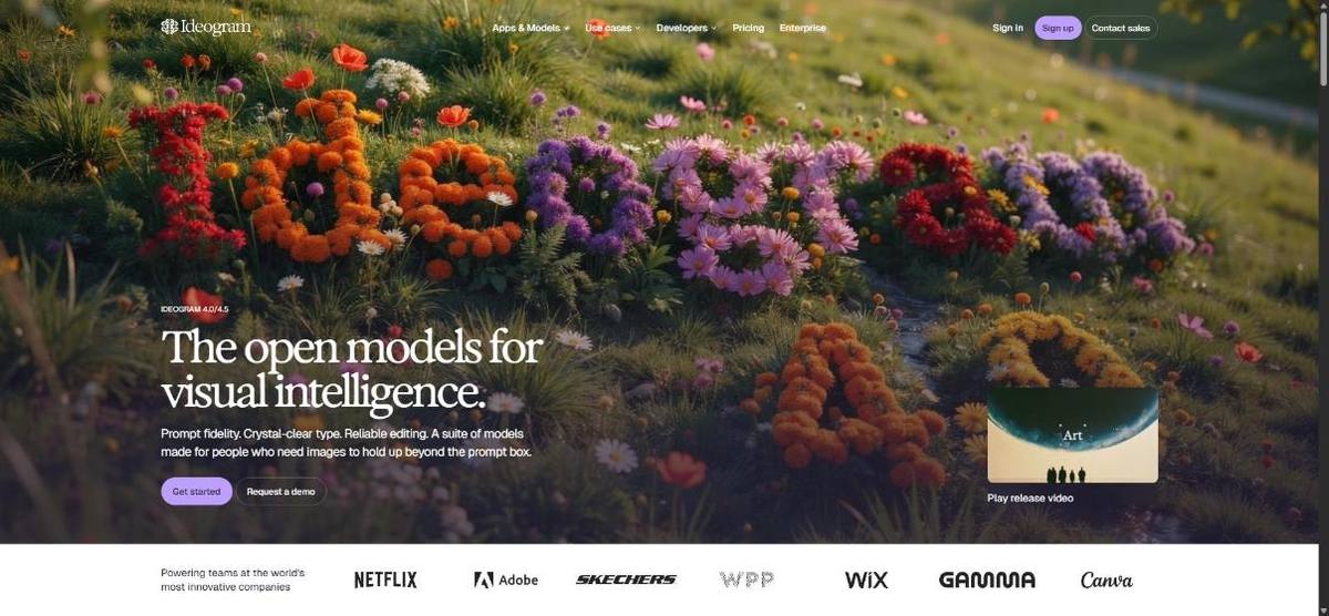 Home page di Ideogram