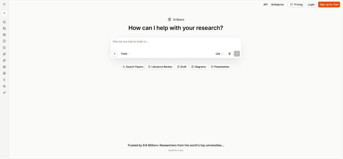 Home page di SciSpace