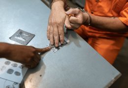 Impronta digitale stilizzata, simbolo di identificazione e filigrana digitale