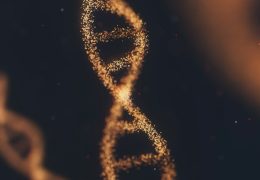 Modello di molecola di DNA in primo piano